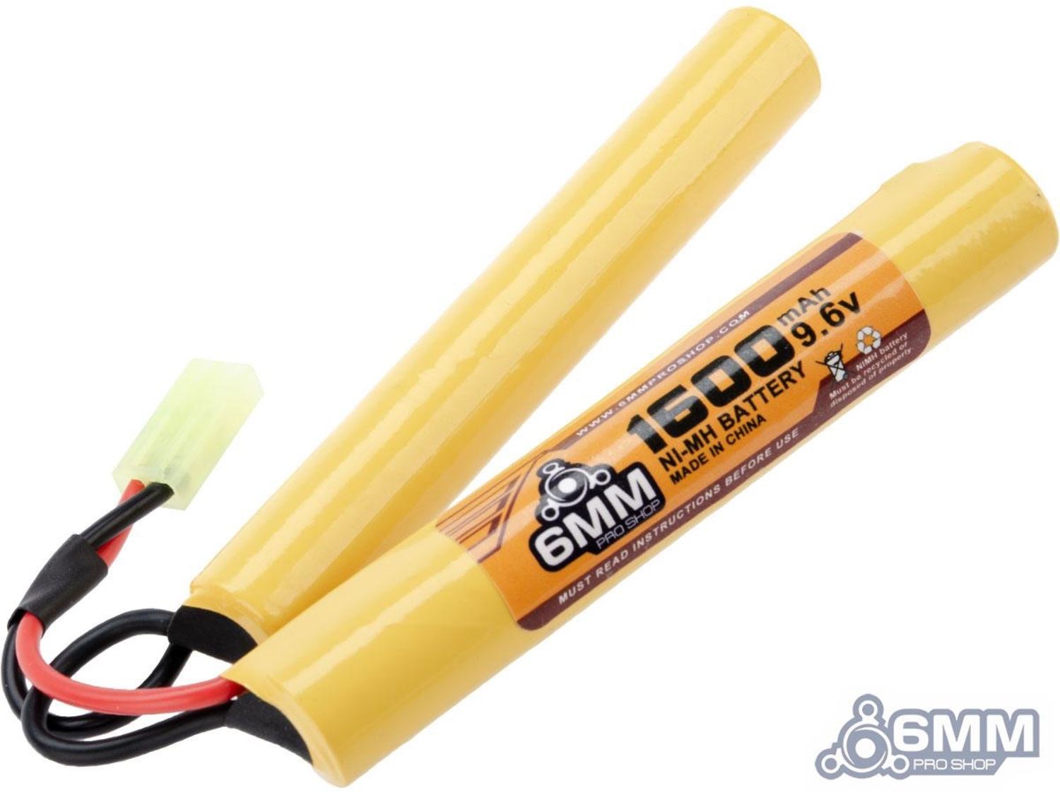 6mm ProShop- 9.6V 1600mAh NiMH Battery- Tamiya